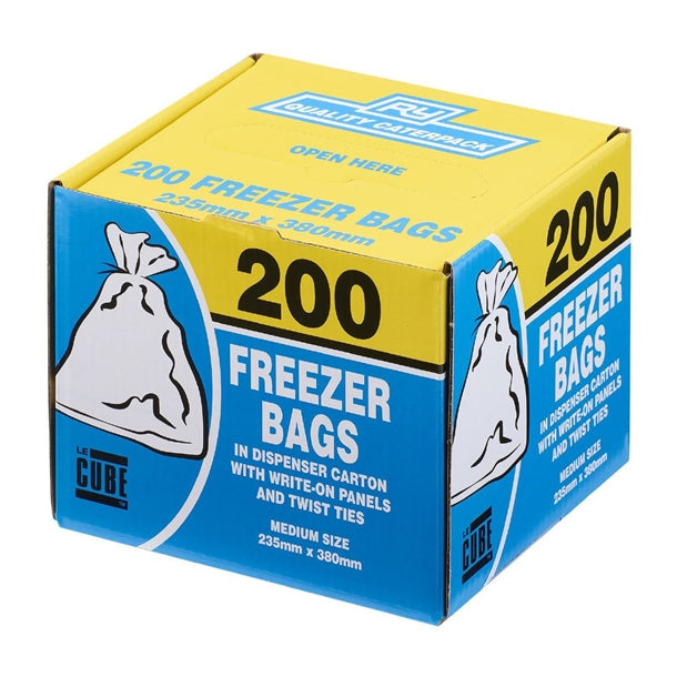 Le Cube Medium Freezer Bags 235x380mm (200 Pack) gf029