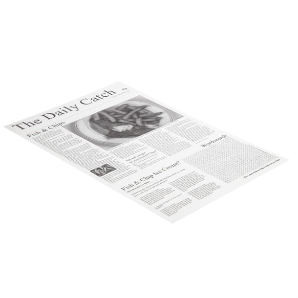 Greaseproof Paper Sheets Newspaper Print 270 x 420mm (500 Pack) gf036