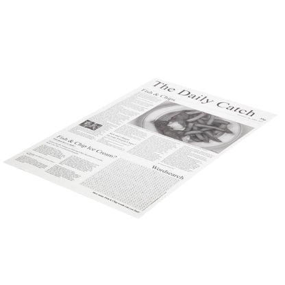 Greaseproof Paper Sheets Newspaper Print 270 x 420mm (500 Pack) gf036