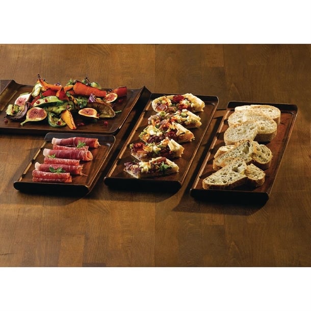 Churchill Alchemy Wooden Buffet Trays 460mm (4 Pack) gf212