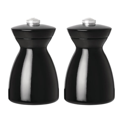 Olympia Salt and Pepper Mill Set Black and Chrome gf258
