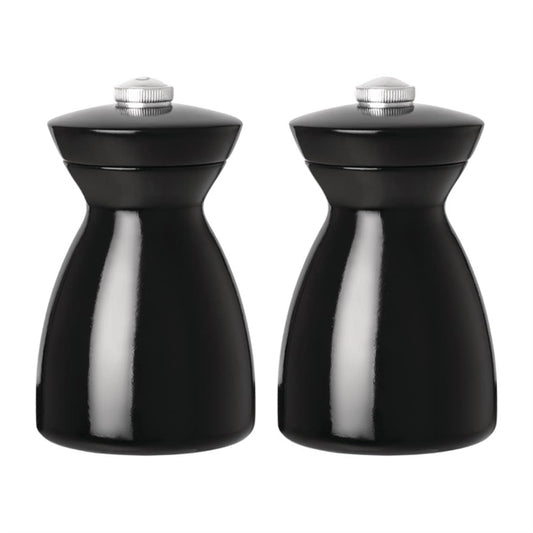 Olympia Salt and Pepper Mill Set Black and Chrome gf258