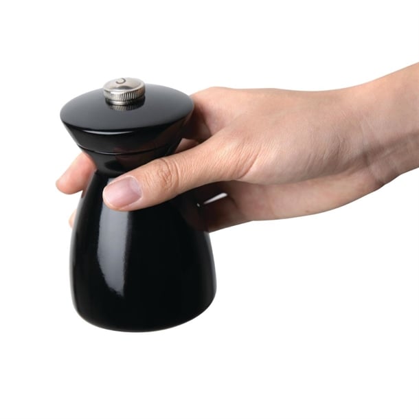 Olympia Salt and Pepper Mill Set Black and Chrome gf258
