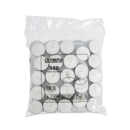 Olympia 4 Hour Tealights (100 Pack) gf448
