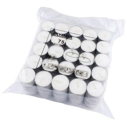 Olympia 8 Hour Tealights (75 Pack) gf449