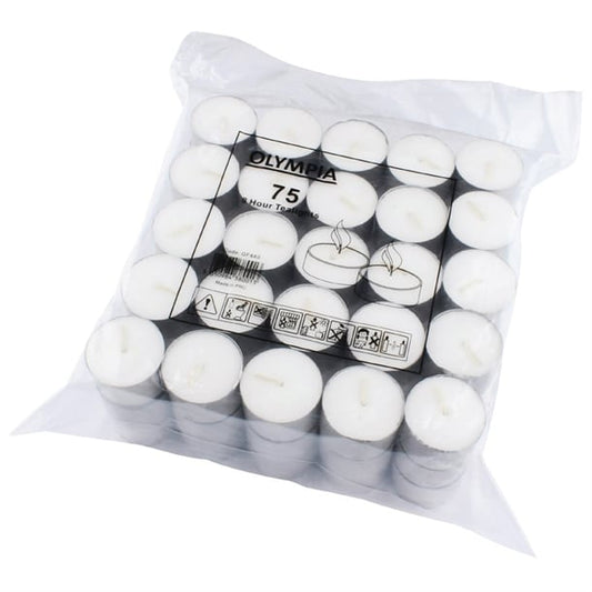 Olympia 8 Hour Tealights (75 Pack) gf449