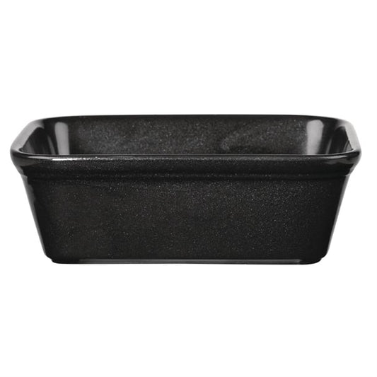 Churchill Cookware Black Rectangular Dishes 160x 120mm (12 Pack) gf640
