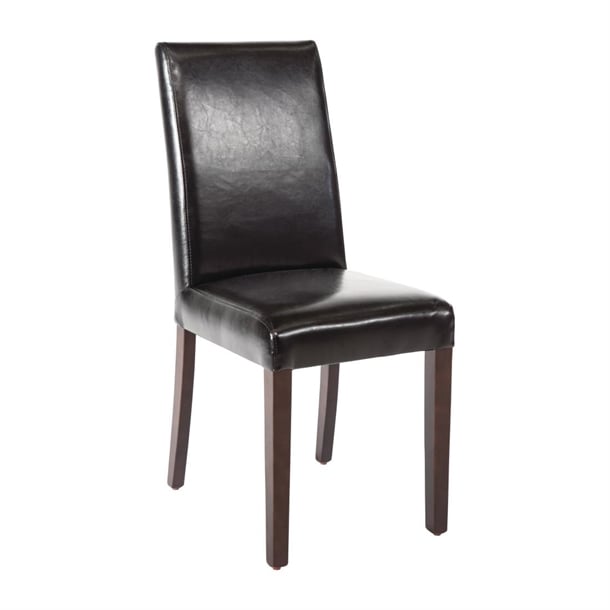 Bolero Faux Leather Dining Chair Black (2 Pack) gf954