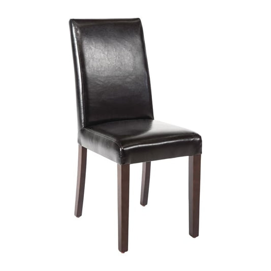 Bolero Faux Leather Dining Chair Black (2 Pack) gf954