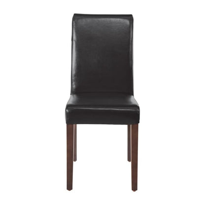 Bolero Faux Leather Dining Chair Black (2 Pack) gf954