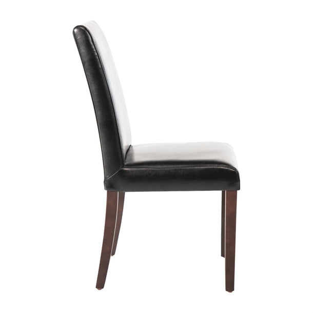Bolero Faux Leather Dining Chair Black (2 Pack) gf954