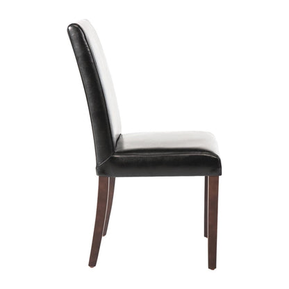 Bolero Faux Leather Dining Chair Black (2 Pack) gf954