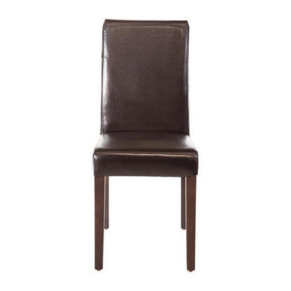 Bolero Faux Leather Dining Chairs Dark Brown (2 Pack) gf955