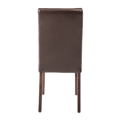 Bolero Faux Leather Dining Chairs Dark Brown (2 Pack) gf955