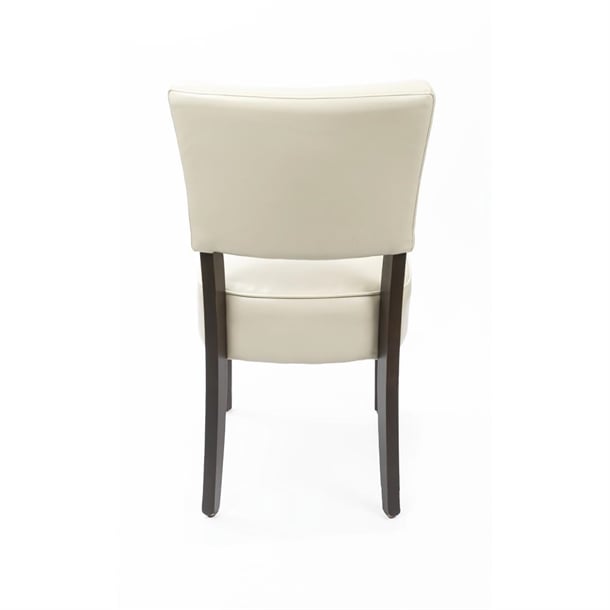 Bolero Chunky Faux Leather Chairs Cream (2 Pack) gf958
