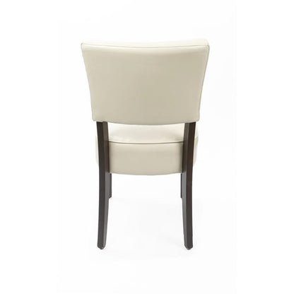 Bolero Chunky Faux Leather Chairs Cream (2 Pack) gf958