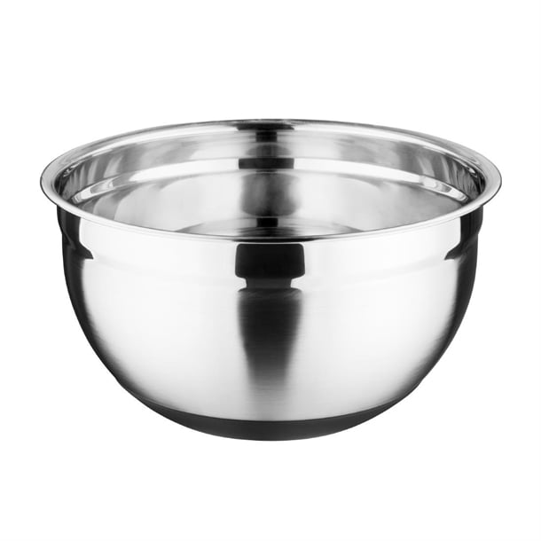 Vogue Stainless Steel Mixing Bowl with Silicone Base 5Ltr gg022