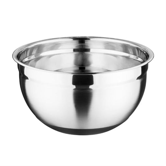 Vogue Stainless Steel Mixing Bowl with Silicone Base 5Ltr gg022
