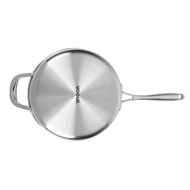 Vogue Stainless Steel and Aluminium Tri-Wall Sauté Pan 24cm gg031