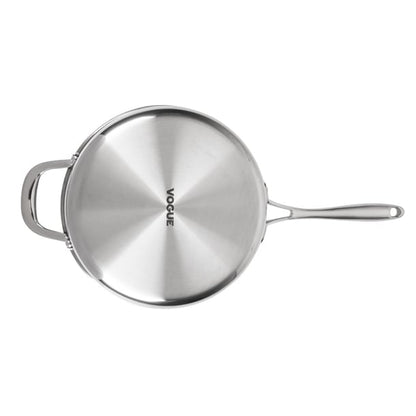 Vogue Stainless Steel and Aluminium Tri-Wall Sauté Pan 24cm gg031