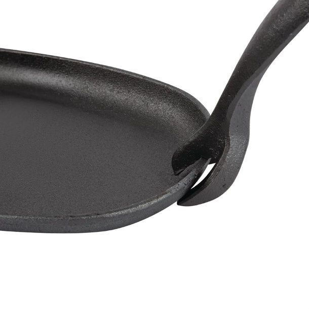 Olympia Cast Iron Oval Sizzler Platter 240x140mm gg133
