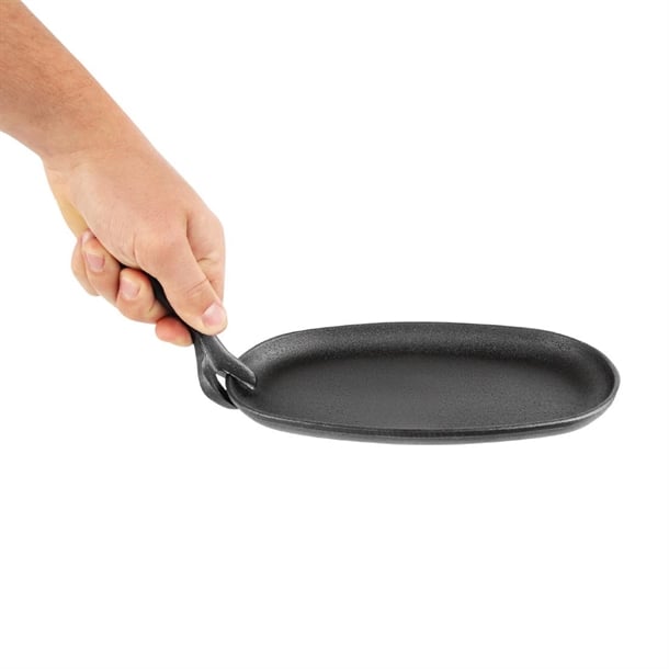 Olympia Cast Iron Oval Sizzler Platter 240x140mm gg133