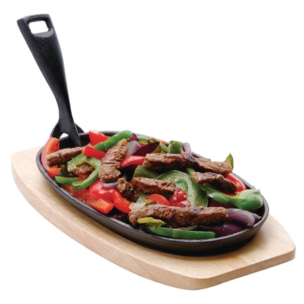 Olympia Cast Iron Oval Sizzler Platter 240x140mm gg133