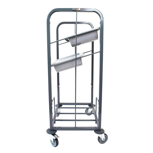 Craven Steel Two Tier Cutlery and Tray Dispense Trolley gg139