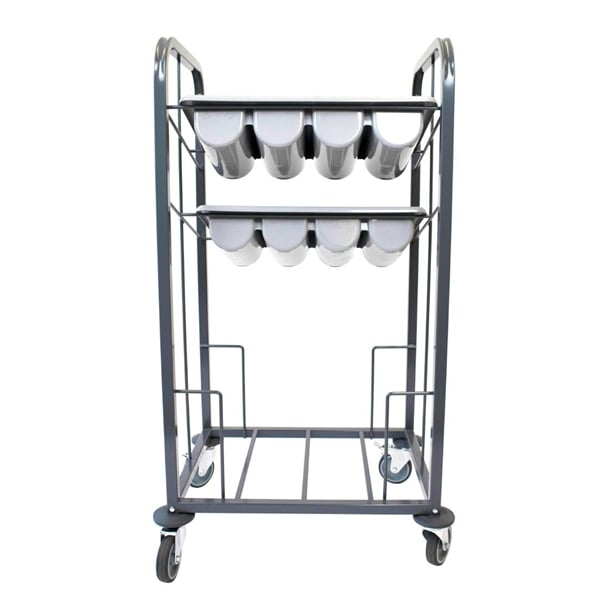 Craven Steel Two Tier Cutlery and Tray Dispense Trolley gg139