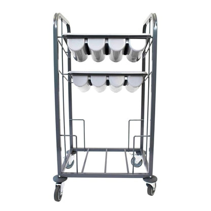 Craven Steel Two Tier Cutlery and Tray Dispense Trolley gg139