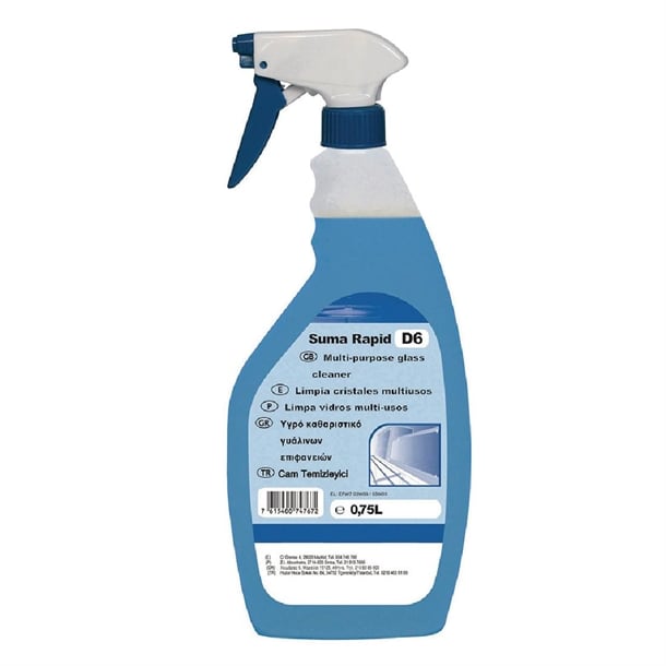 Suma Rapid D6L Glass and Stainless Steel Cleaner Ready To Use 750ml gh499