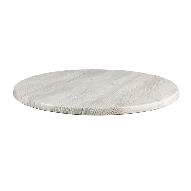 Werzalit Pre-drilled Round Table Top Ponderosa White 600mm gg504