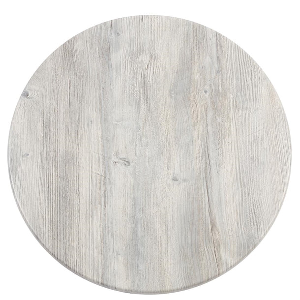 Werzalit Pre-drilled Round Table Top Ponderosa White 600mm gg504