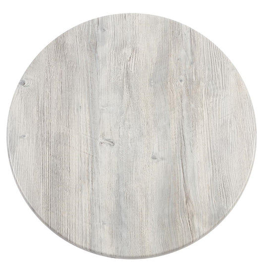 Werzalit Pre-drilled Round Table Top Ponderosa White 600mm gg504