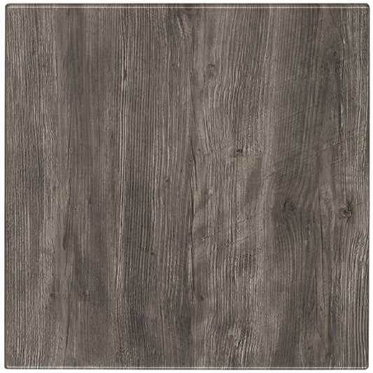 Werzalit Pre-drilled Square Table Top  Ponderosa Grey 800mm gr536