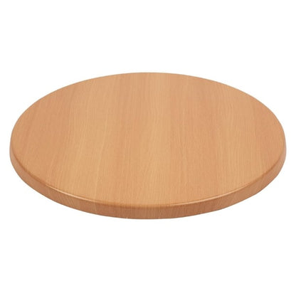 Bolero Pre-drilled Round Tabletop Beech Effect 600mm gg642