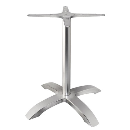 Bolero Brushed Aluminium Four Leg Table Base gg660