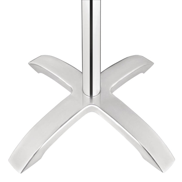 Bolero Brushed Aluminium Four Leg Table Base gg660