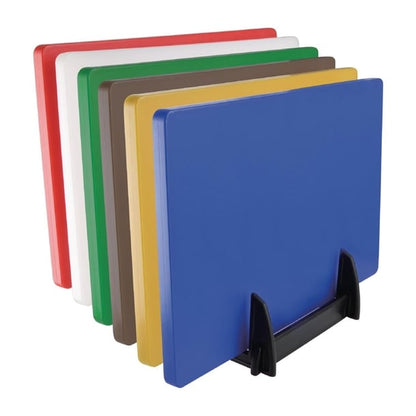 Hygiplas Black Plastic Chopping Board Rack Large 6 Slots gg699