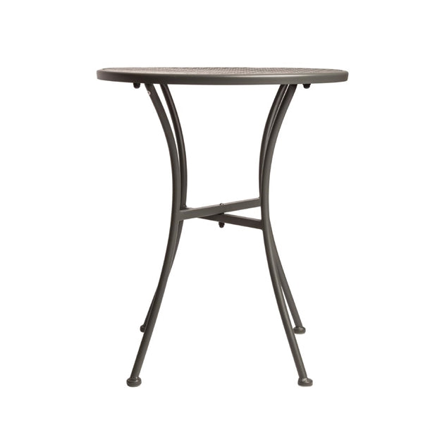 Bolero Round Steel Patterned Bistro Table Grey 600mm gg703