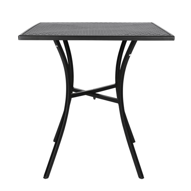 Bolero Black Steel Patterned Square Bistro Table 700mm gg706