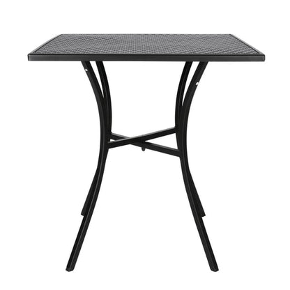 Bolero Black Steel Patterned Square Bistro Table 700mm gg706