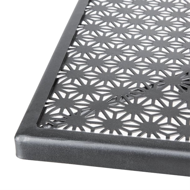 Bolero Black Steel Patterned Square Bistro Table 700mm gg706