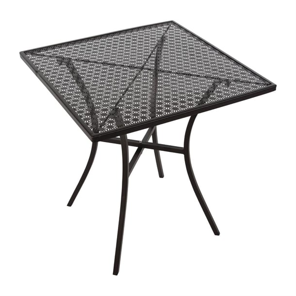 Bolero Black Steel Patterned Square Bistro Table 700mm gg706