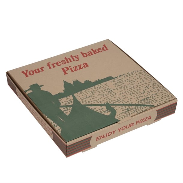 Amipak Compostable Printed Pizza Boxes 12" (100 Pack) gg998