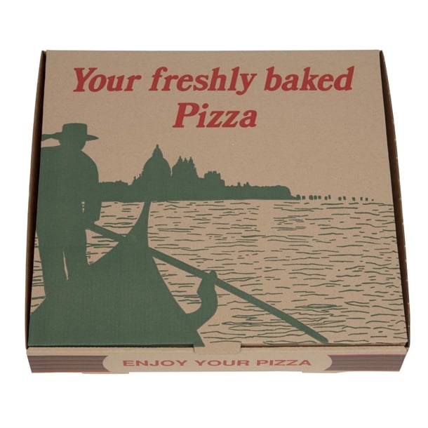 Amipak Compostable Printed Pizza Boxes 12" (100 Pack) gg998