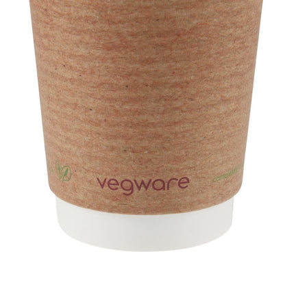 Vegware Compostable Coffee Cups Double Wall 230ml / 8oz (500 Pack) gh020