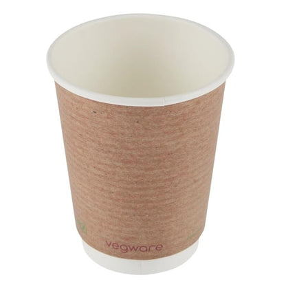 Vegware Compostable Coffee Cups Double Wall 340ml / 12oz (500 Pack) gh021