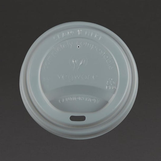 Vegware Compostable Lids for 340ml & 455ml Coffee Cups (1000 Pack) gh023