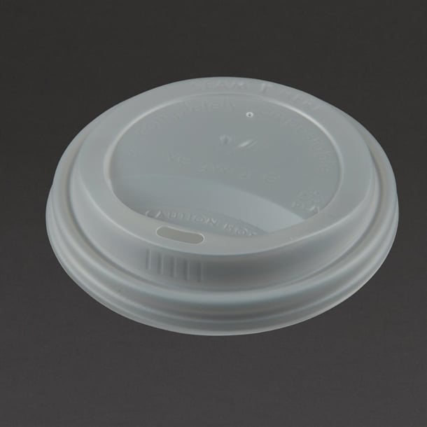 Vegware Compostable Lids for 340ml & 455ml Coffee Cups (1000 Pack) gh023